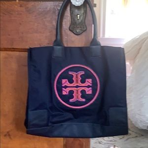 Tory Burch Ella Tote with beaded logo. Beautiful!